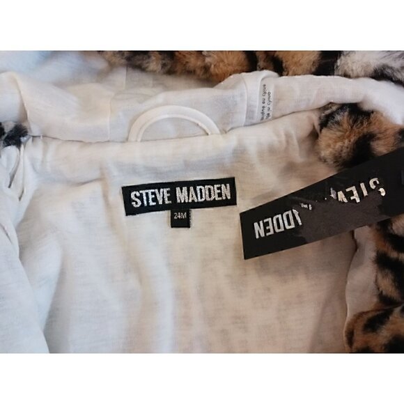 Steve Madden Plush Leopard Print Faux Fur Jacket/NWT Size 24 Months - Picture 5 of 6